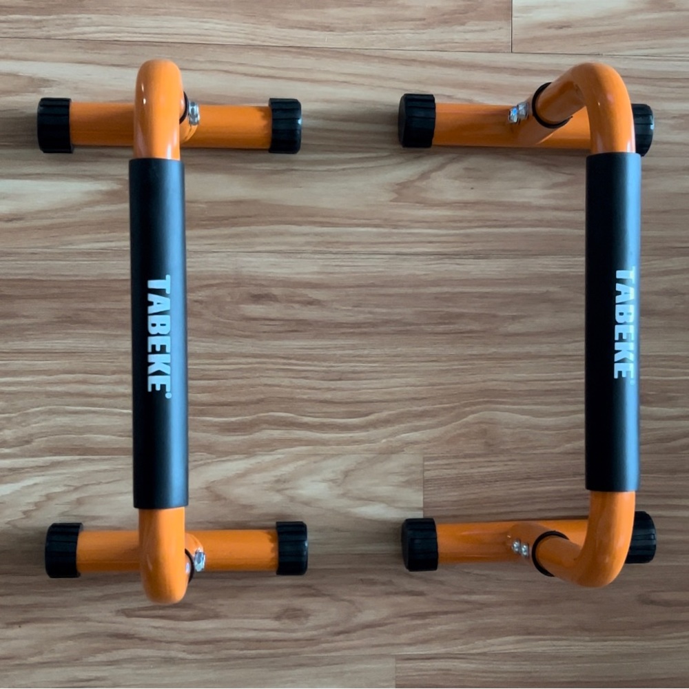 TABEKE Dip Bar, 12" High Non-Wobble Parallettes Bars, Calisthenics Equipment